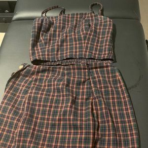 Aeropostal plaid skort and top